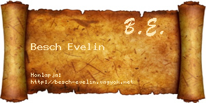 Besch Evelin névjegykártya